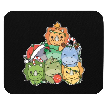 Discover Dinosaur Christmas Tree Funny Animal Mouse Pads