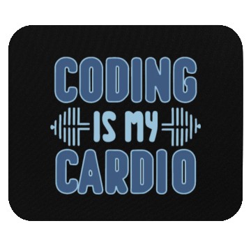 Discover Coding Is My Cardio | Programmer Fitness Fun Mouse Pads