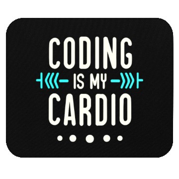 Discover Coding Is My Cardio | Geeky Software Developer Mouse Pads