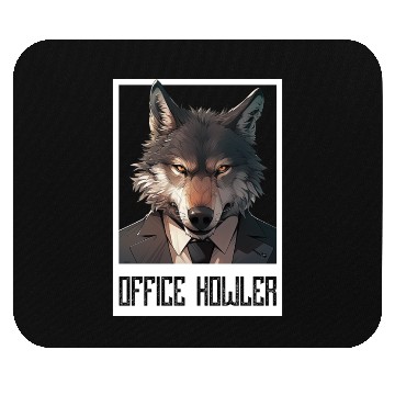 Discover Office Howler. Business wolf Mouse Pads
