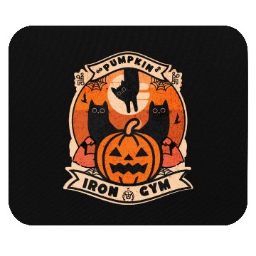 Discover Pumpkin Iron Gym Mouse Pads