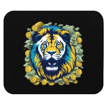 Discover Money Lion Art Mouse Pads