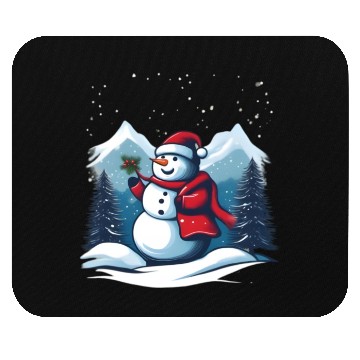 Discover Christmas snowman Mouse Pads