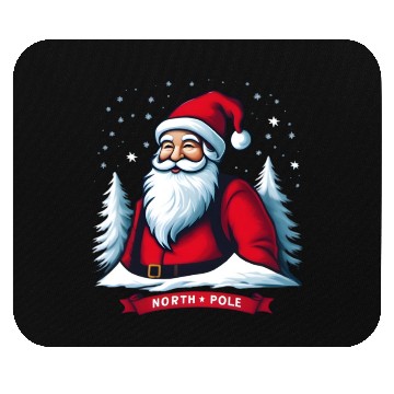 Discover North Pole santa merry christmas Mouse Pads