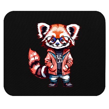 Discover Red Panda Cub Watercolor Mouse Pads
