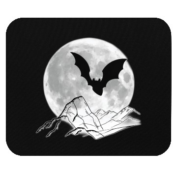 Discover moon and bat Mouse Pads
