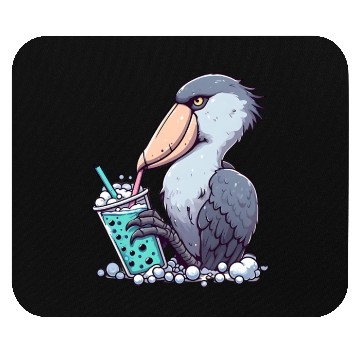 Discover Beaked stork with bubble tea Mouse Pads