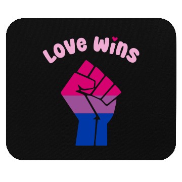 Discover Love Wins Bisexual Pride Fist for Equality Mouse Pads