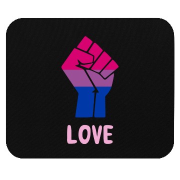 Discover Love Bisexual Pride Fist Design for Equality Mouse Pads