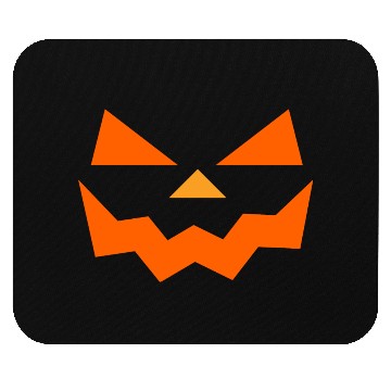 Discover pumpkin halloween scary face outline horror design Mouse Pads