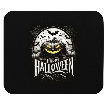 Discover Spooky Pumpkin Night Mouse Pads