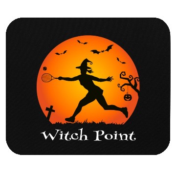 Discover Tennis Halloween Witch Mouse Pads