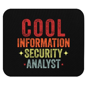 Discover Funny Cool Information Security Data Analyst Vinta Mouse Pads