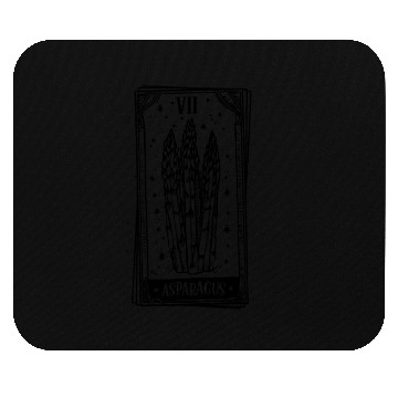 Discover Asparagus Tarot Card - Black Ink Mouse Pads