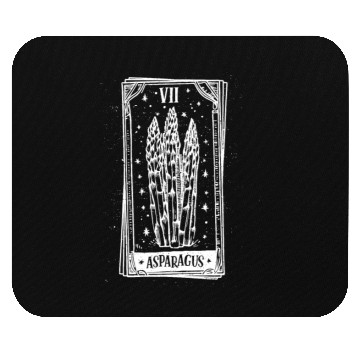 Discover Asparagus Tarot Card - White Ink Mouse Pads