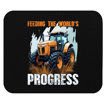 Discover Feeding World's Progress Tractor Farmer Gift Mouse Pads