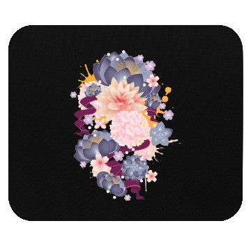 Discover Composition of water lilies, hydrangeas & succulen Mouse Pads