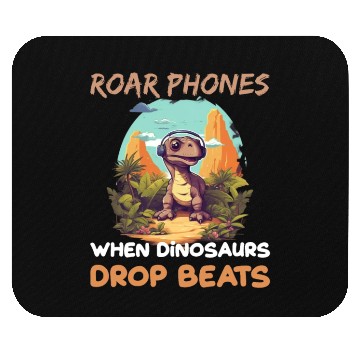 Discover Roar Phones When Dinosaurs Drop Beats for a Dino Mouse Pads