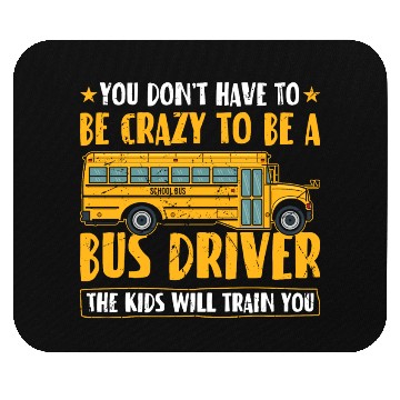 Discover Funny School Bus Driver Mouse Pads