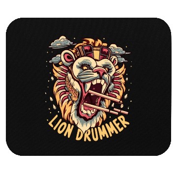 Discover Lion Drummer Mouse Pads