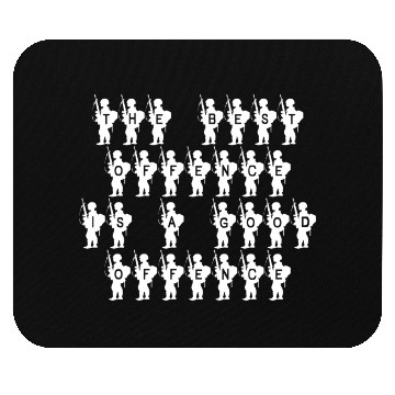 Discover Best Offence - White Stencil US spelling Mouse Pads