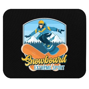 Discover Snowboard Extreme Sport Mouse Pads Snowboarder