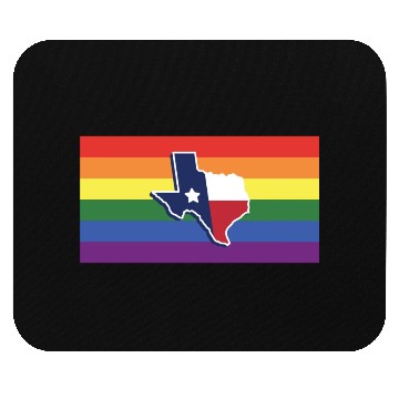 Discover Texas Map Pride Flag Design for proud LGBT+ Texan Mouse Pads