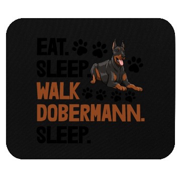 Discover Eat Sleep Walk Doberman Mouse Pads