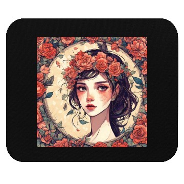 Discover pretty girl Mouse Pads