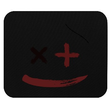 Discover White and Black Smile Confuse Mouse Pads Template 2