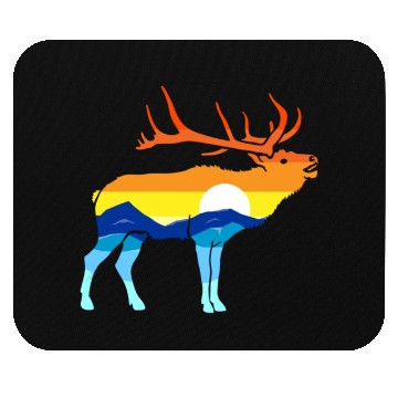 Discover Camping Hiking Retro Mountains Outdoors Camp Elk Mouse Pads