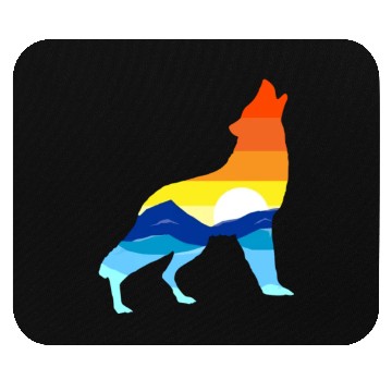 Discover Camping Hiking Retro Mountains Outdoors Camp Wolf Mouse Pads