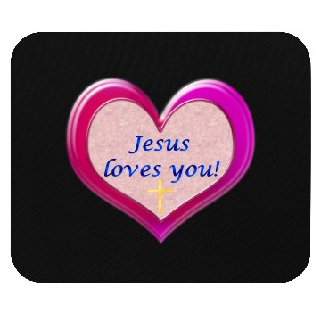 Discover Jesus loves you! Mouse Pads