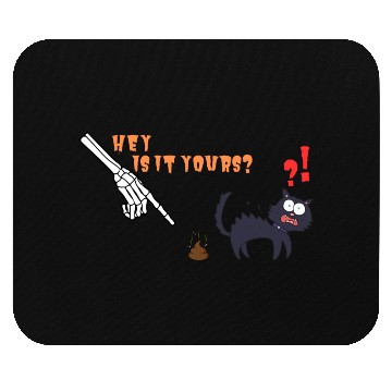 Discover Funny Halloween Skeleton and Cat Mouse Pads