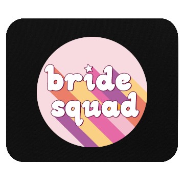 Discover Bride Squad Pink Rainbow Mouse Pads