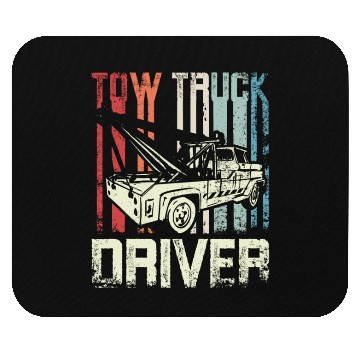 Discover Cool Retro Vintage Tow truck Driver Mouse Pads