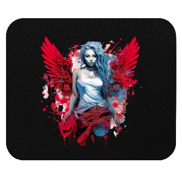 Discover Woman with Angel Wings Angel Esoteric Wings Mouse Pads