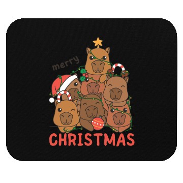 Discover Capybara Christmas Tree Merry Christmas Mouse Pads