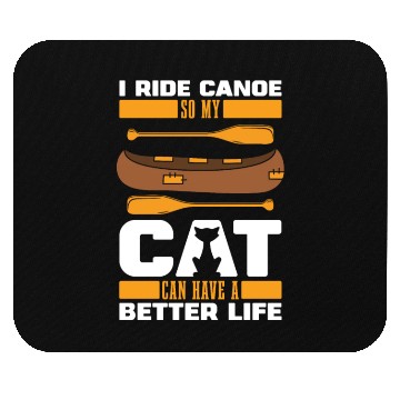 Discover Canoe Canoeing Canoeist Cat Mouse Pads