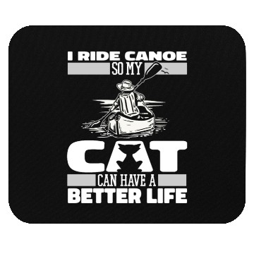 Discover Canoe Canoeing Canoeist Cat Mouse Pads