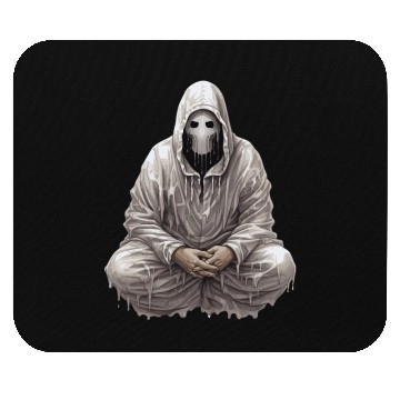 Discover Funny Halloween Pumpkin With Cute Ghost Mouse Pads