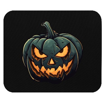 Discover Funny Halloween Pumpkin With Glowing Eyes Mouse Pads