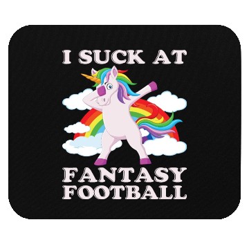Discover I suck at fantasy football dabbing unicorn funny Mouse Pads