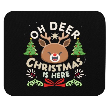 Discover Oh Deer Christmas Is Here Mouse Pads