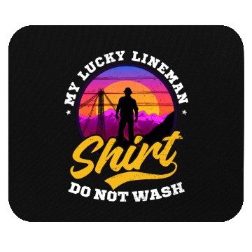 Discover Lineman Pole Lucky Lineman Outfit Mouse Pads