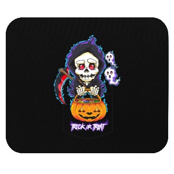 Discover Halloween Pocket Chibi Grim Reaper Trick or Treat Mouse Pads