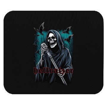 Discover HellRaizer Reaper with Microphone and Bats Green Mouse Pads