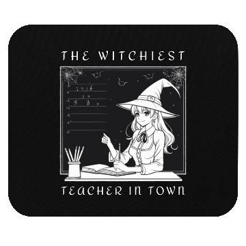 Discover The witchiest teacher in town Anime Witch Mouse Pads