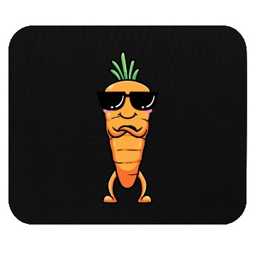 Discover Carrot Emoticon Vegetable Vegan Vegetarian Mouse Pads