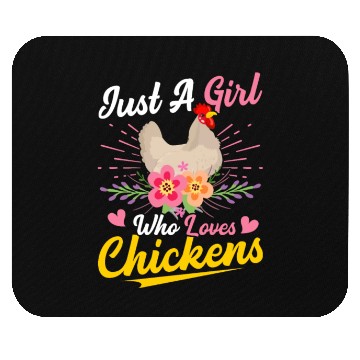 Discover Just A Girl Who Loves Chickens Hen Farmer Farming Mouse Pads
